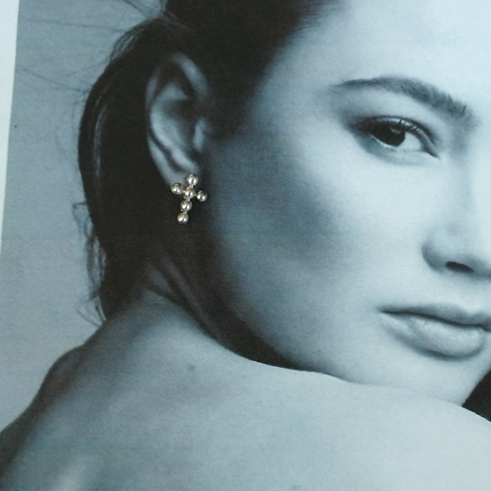 Sterling Silver Cross Post Earrings